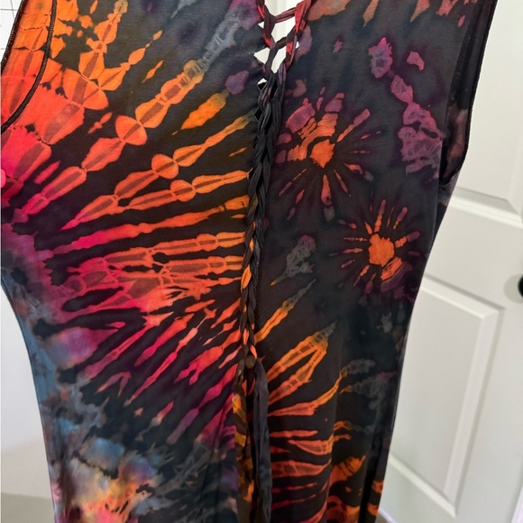 Kathmandu Red and Orange Bodycon Mini Dress - Picture 6 of 8